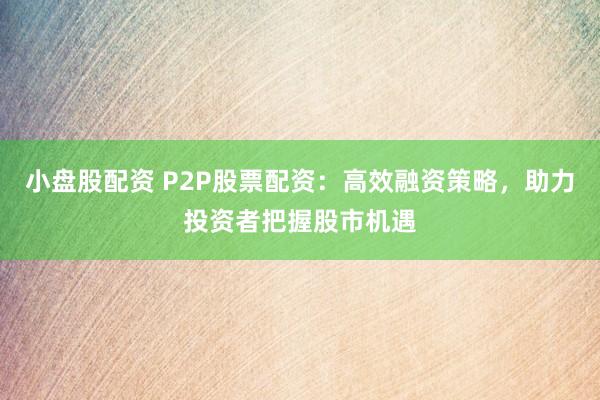 小盘股配资 P2P股票配资：高效融资策略，助力投资者把握股市机遇