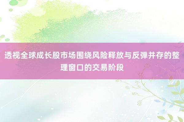 透视全球成长股市场围绕风险释放与反弹并存的整理窗口的交易阶段
