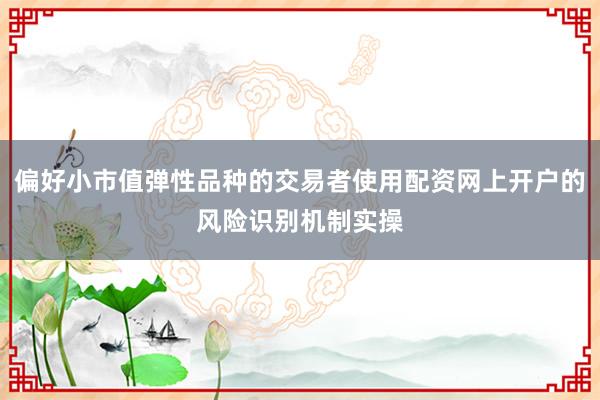 偏好小市值弹性品种的交易者使用配资网上开户的风险识别机制实操