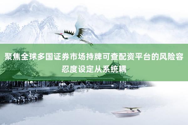 聚焦全球多国证券市场持牌可查配资平台的风险容忍度设定从系统耦