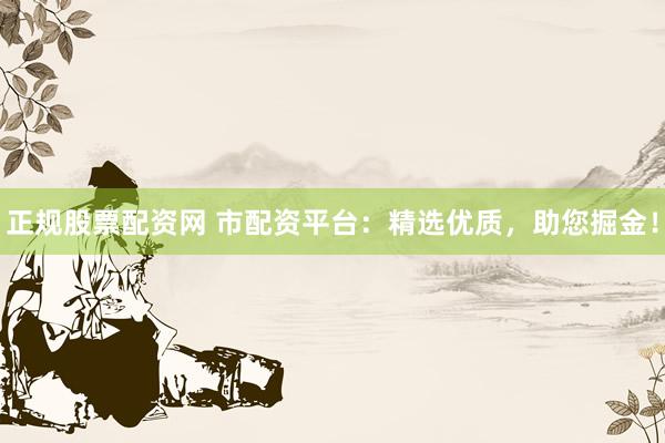正规股票配资网 市配资平台：精选优质，助您掘金！