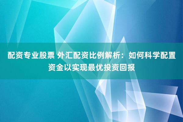 配资专业股票 外汇配资比例解析：如何科学配置资金以实现最优投资回报